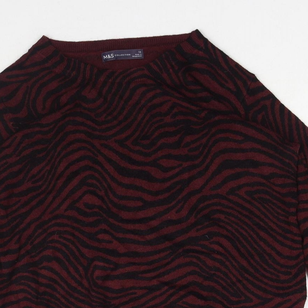Womens UK Size 12 Marks and Spencer Red Pullover Jumper