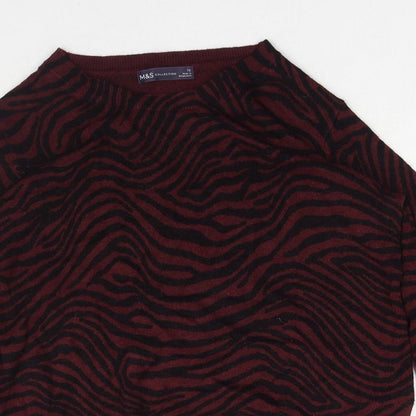 Womens UK Size 12 Marks and Spencer Red Pullover Jumper