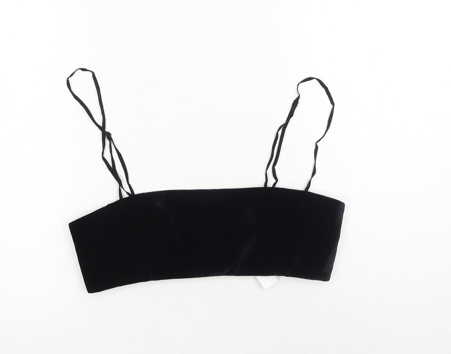 Womens UK Size M Zara Black Cropped Tank