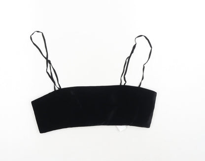 Womens UK Size M Zara Black Cropped Tank
