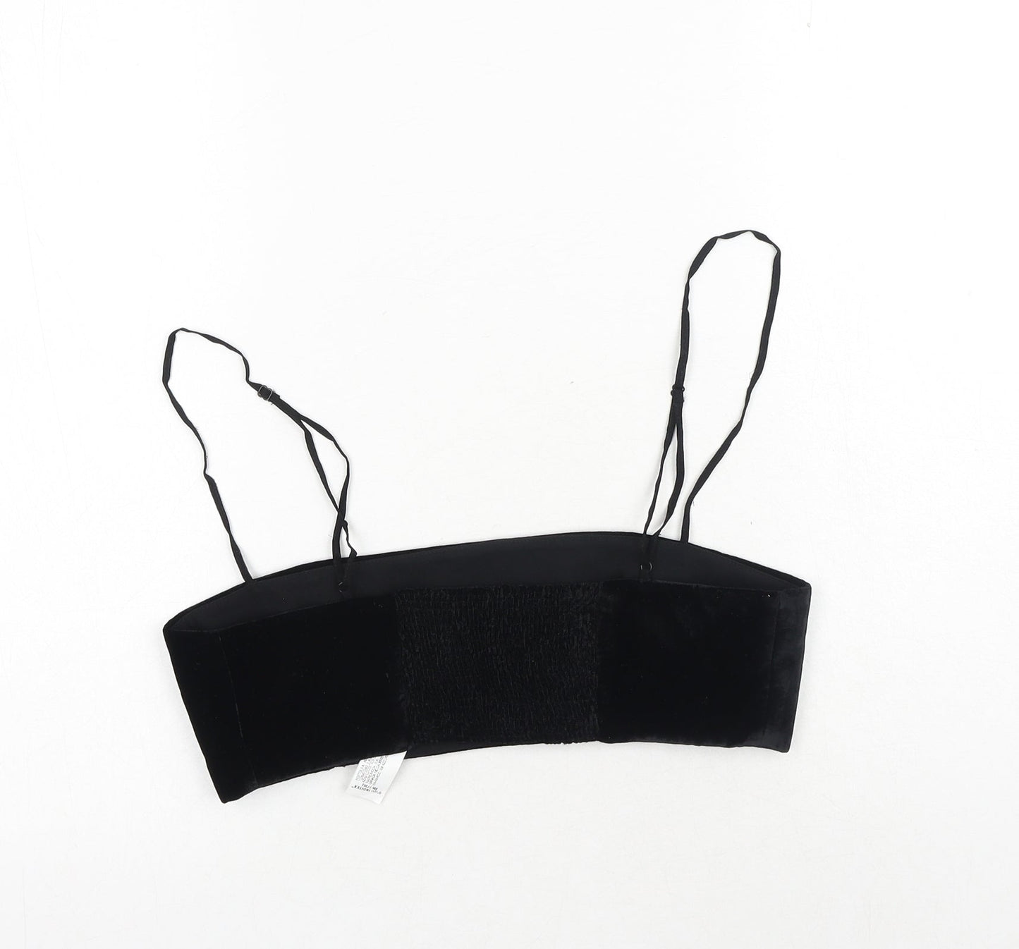 Womens UK Size M Zara Black Cropped Tank