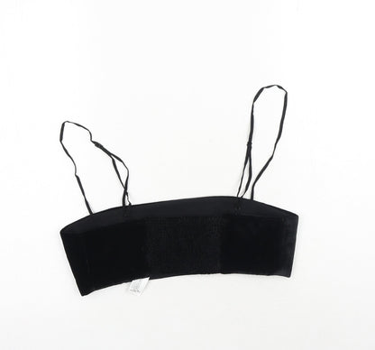 Womens UK Size M Zara Black Cropped Tank