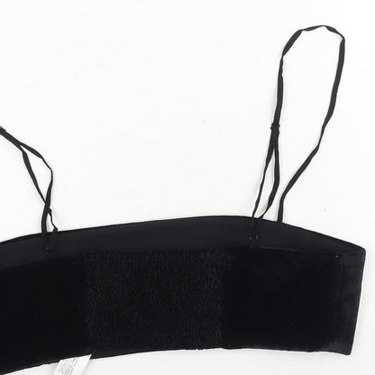 Womens UK Size M Zara Black Cropped Tank