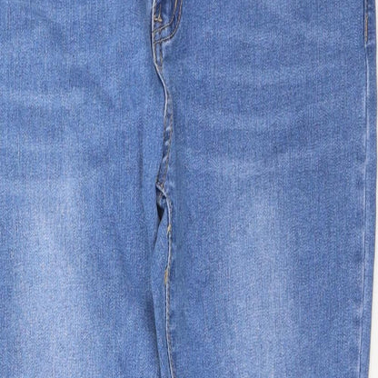 SheIn Womens Blue Cotton Skinny Jeans Size L Regular Button