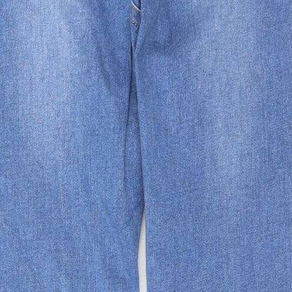 SheIn Womens Blue Cotton Skinny Jeans Size L Regular Button