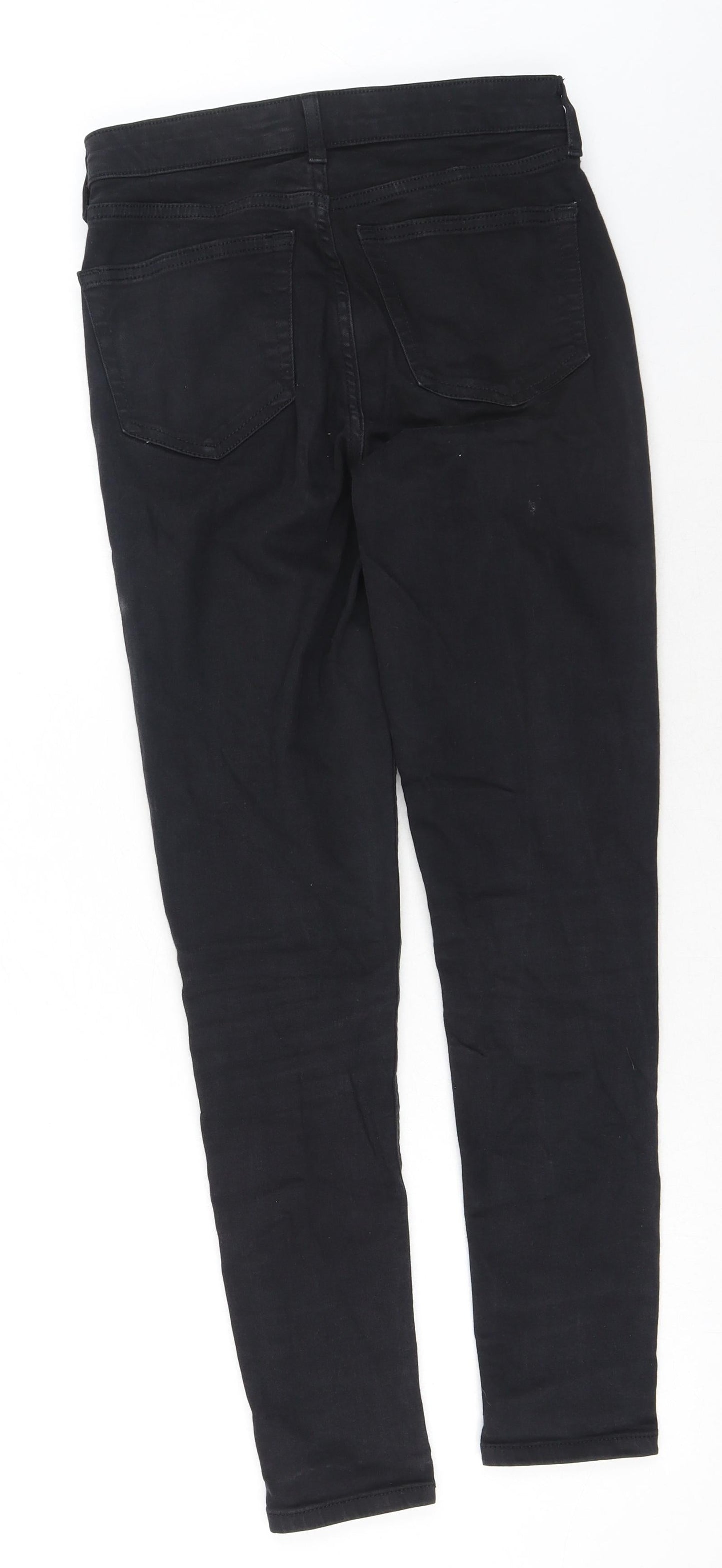 Topshop Womens Black Cotton Skinny Jeans Size 26 in Regular Zip