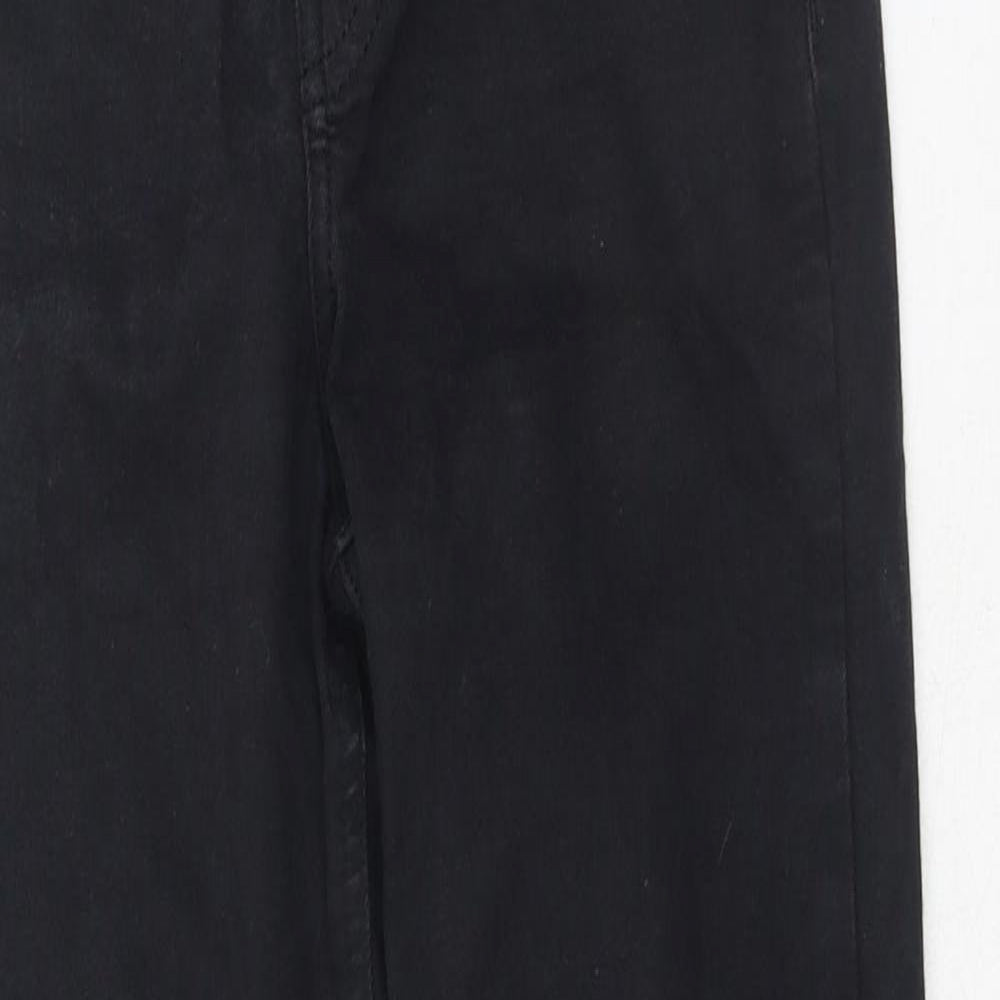 Topshop Womens Black Cotton Skinny Jeans Size 26 in Regular Zip
