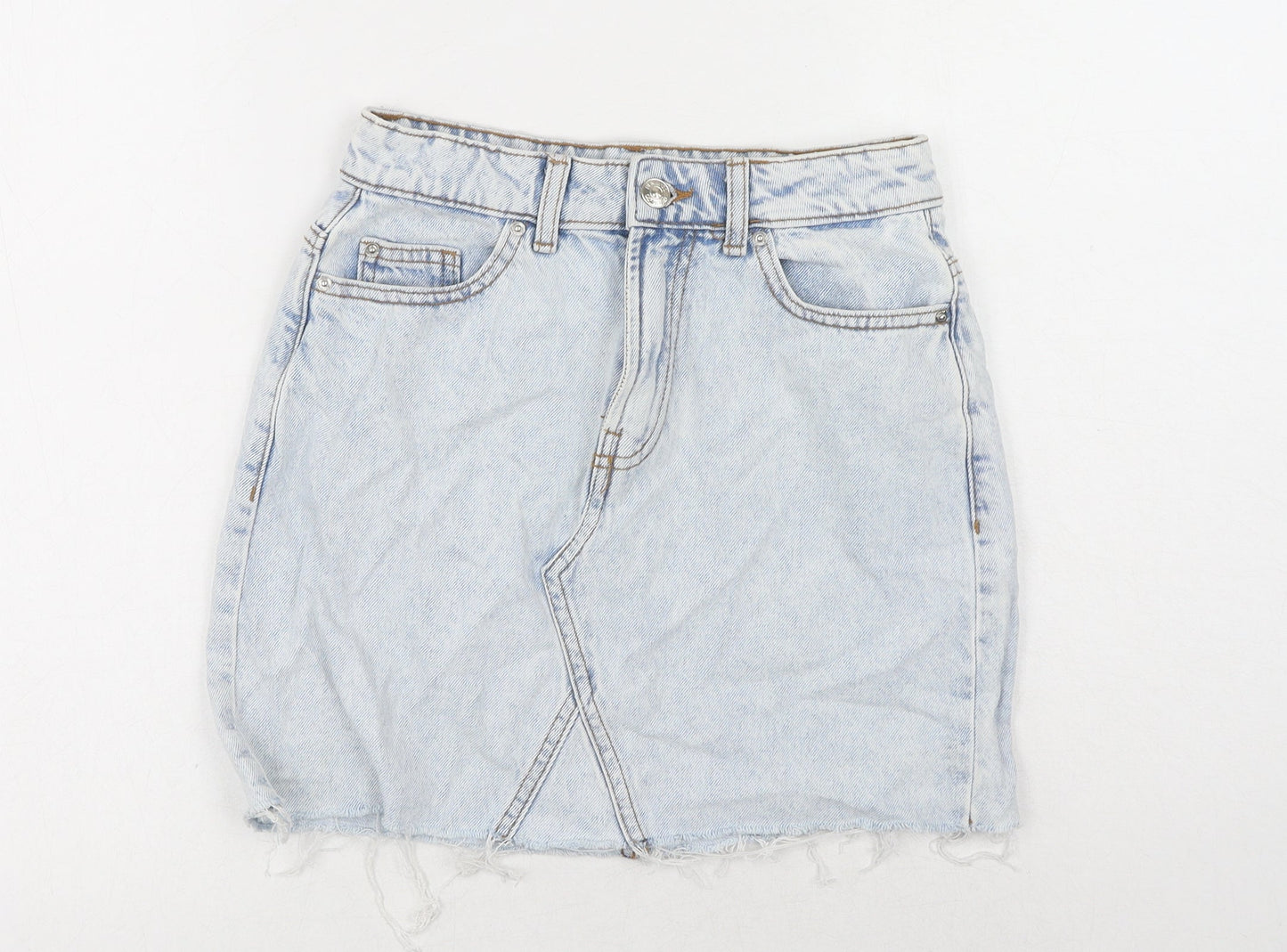 Womens UK Size 6 Denim & Co. Mini Denim Skirt