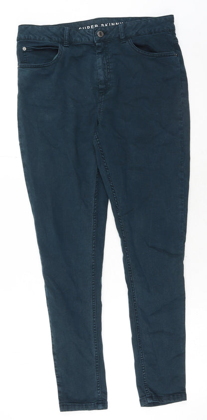 Womens UK Size 32 in Marks and Spencer Regular Fit Skinny Green Jeans