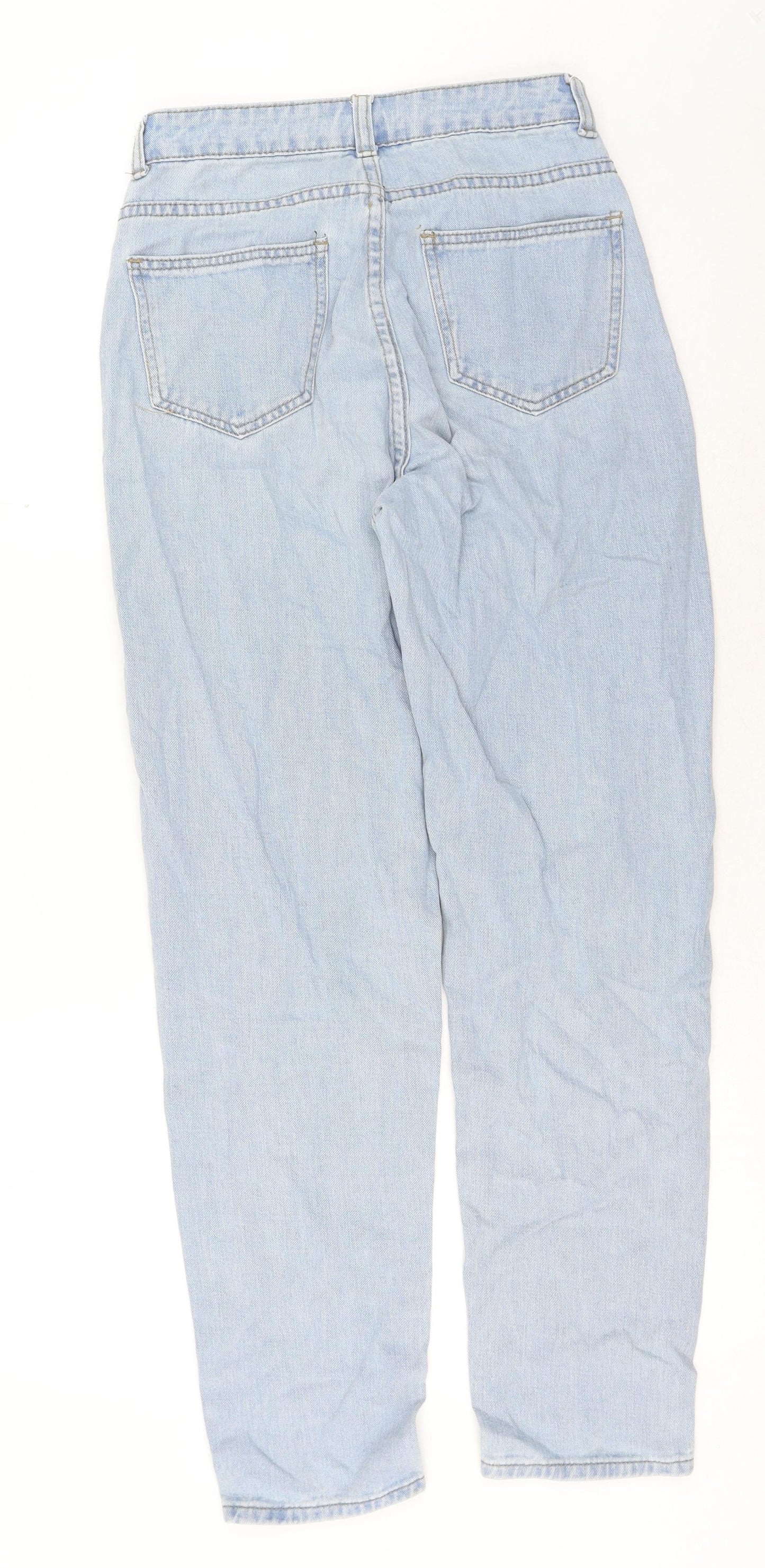 SheIn Womens Blue Cotton Tapered Jeans Size S Regular Button