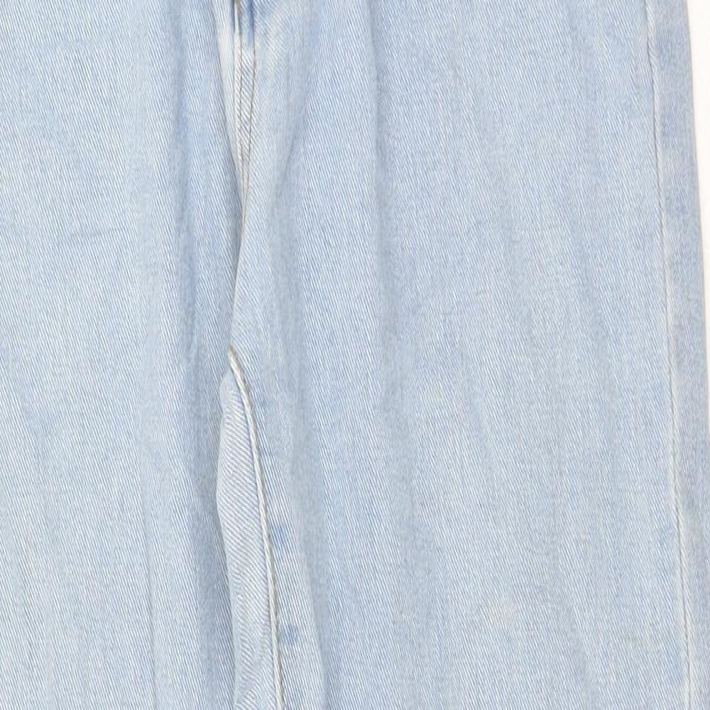 SheIn Womens Blue Cotton Tapered Jeans Size S Regular Button