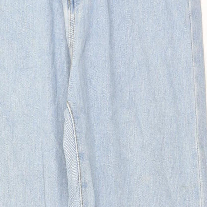 SheIn Womens Blue Cotton Tapered Jeans Size S Regular Button