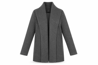 Womens UK Size 8 Apricot Grey Overcoat