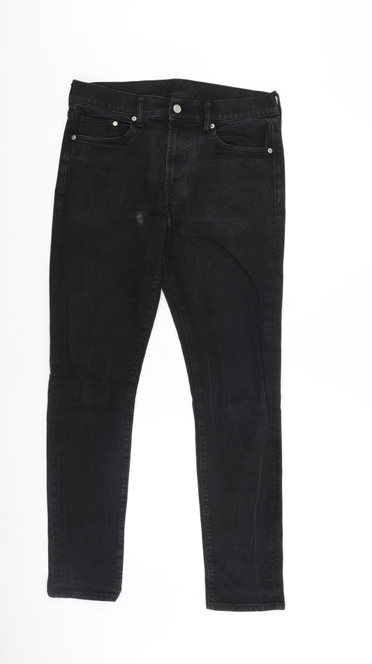 Denim & Co. Womens Black Cotton Skinny Jeans Size 33 in L30 in Regular Zip