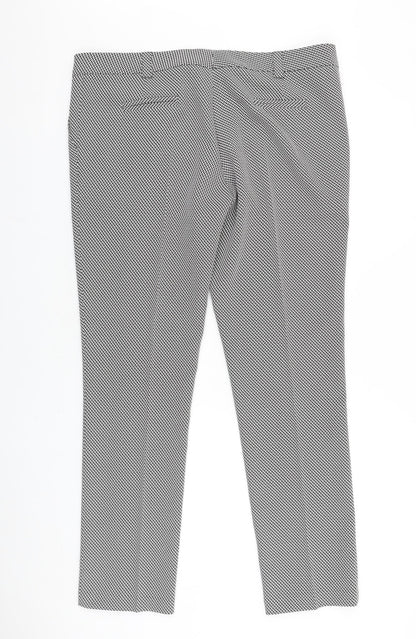 James Lakeland Womens Black Geometric Polyester Dress Pants Trousers Size 38 in L31 in Regular Zip