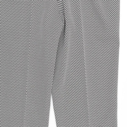 James Lakeland Womens Black Geometric Polyester Dress Pants Trousers Size 38 in L31 in Regular Zip