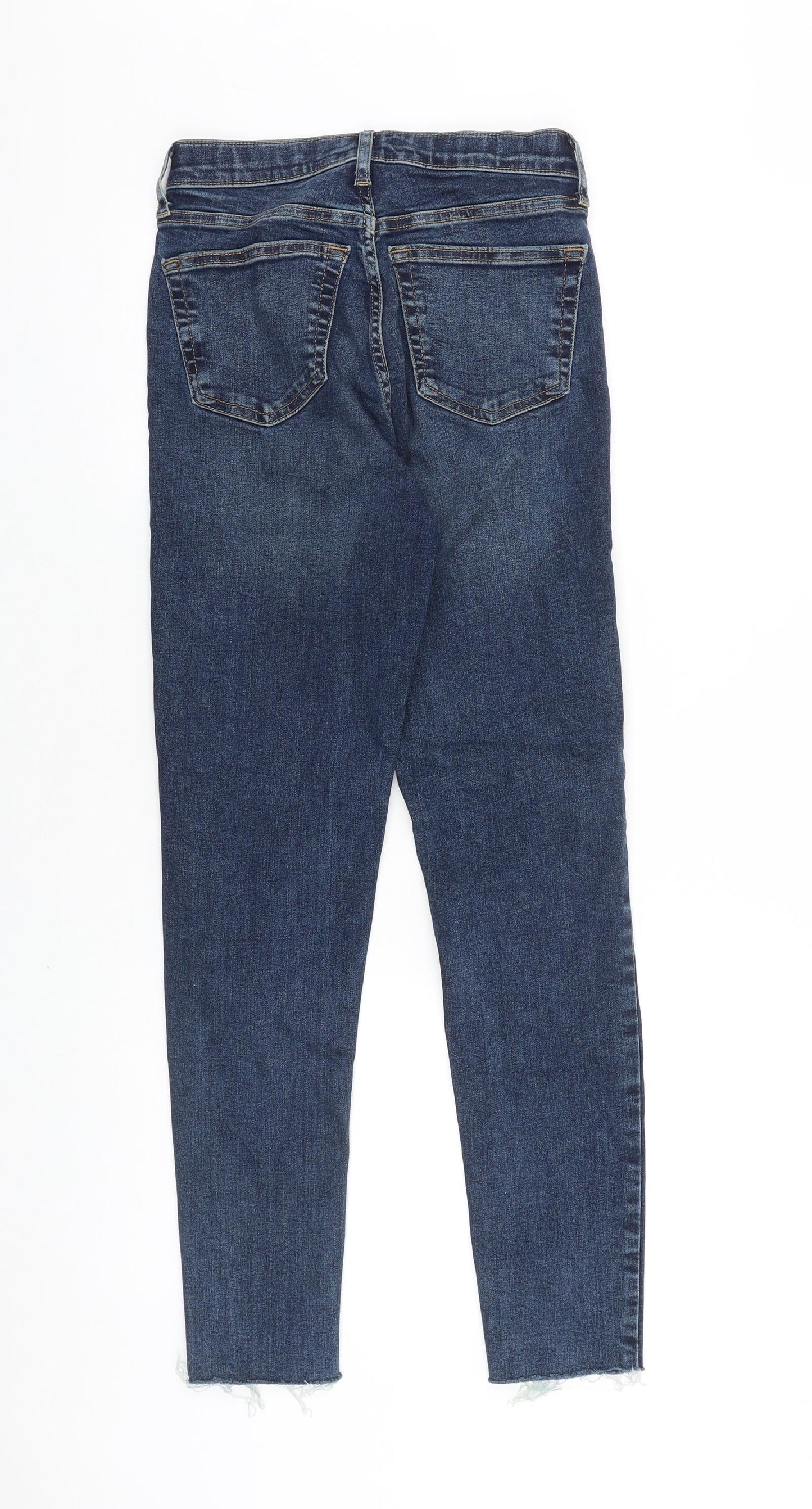 Topshop Womens Blue Cotton Skinny Jeans Size 26 in L32 in Regular Zip