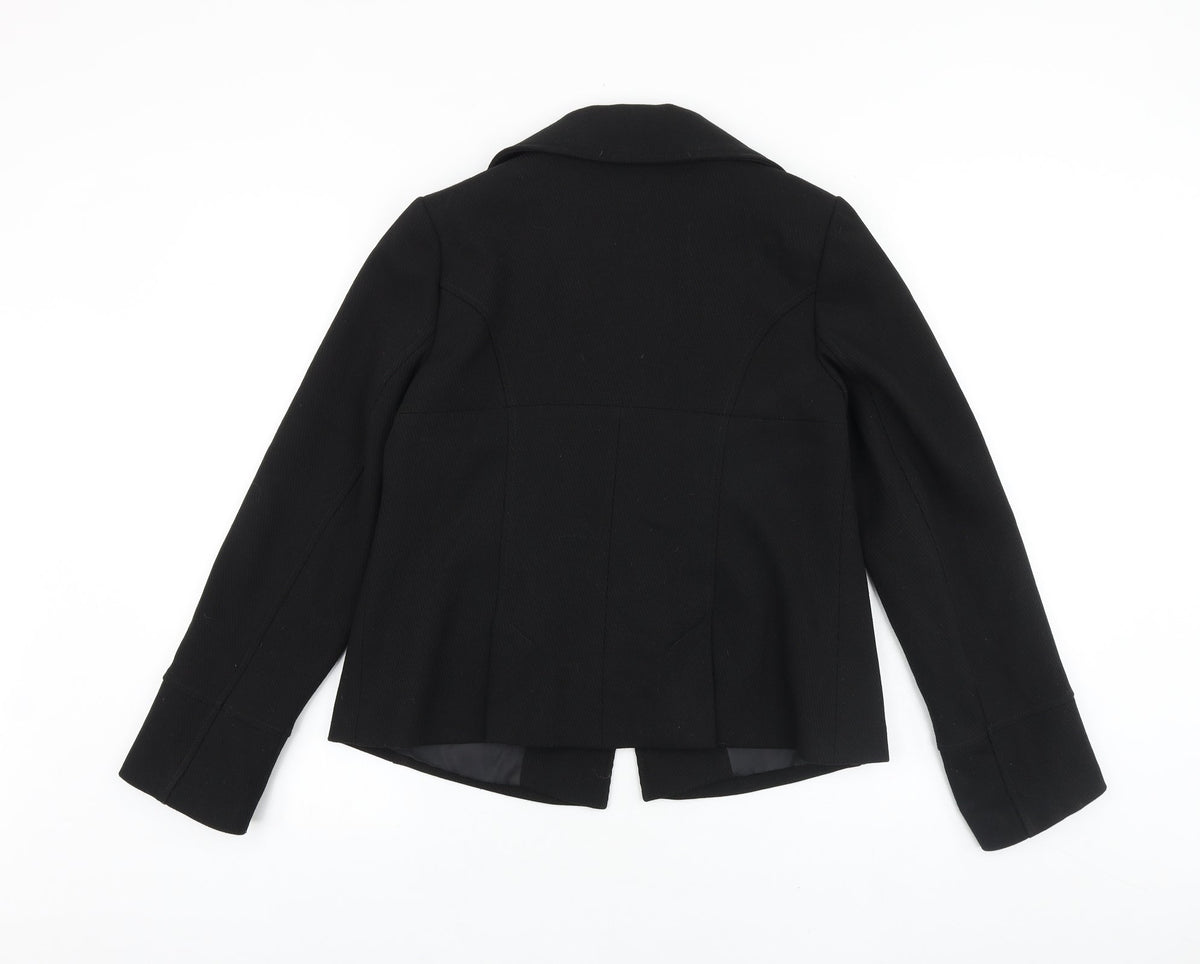 Evie Collection Womens Black Jacket Blazer Size 10 Button