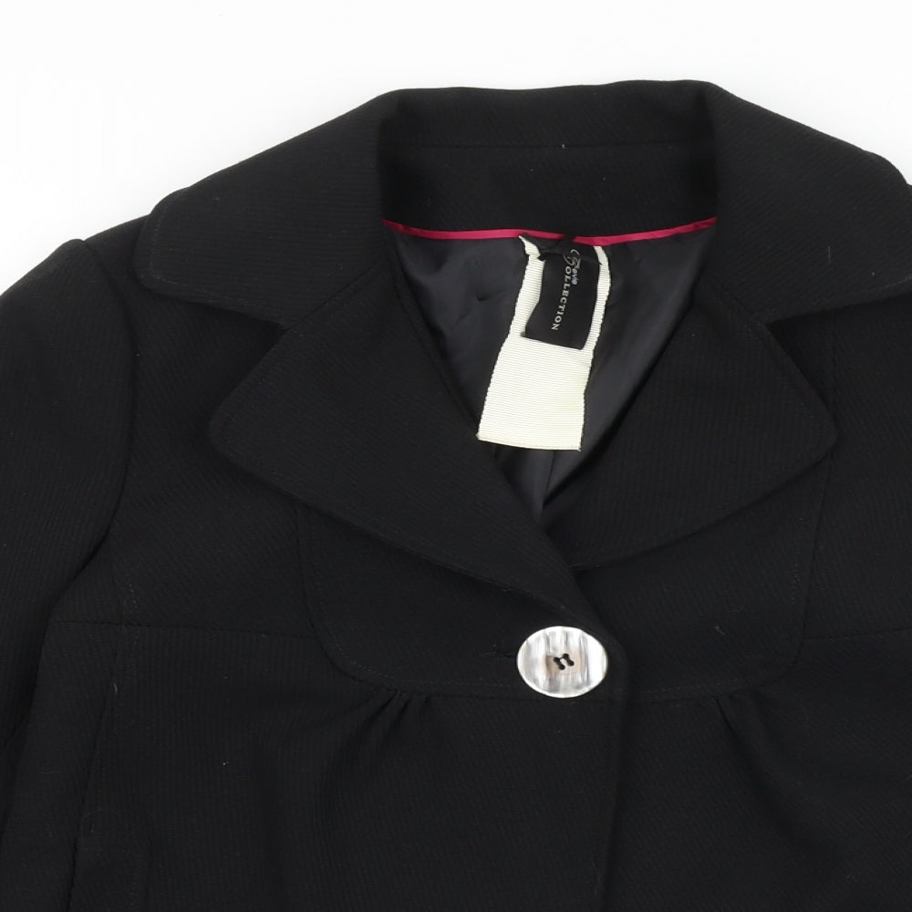 Evie Collection Womens Black Jacket Blazer Size 10 Button