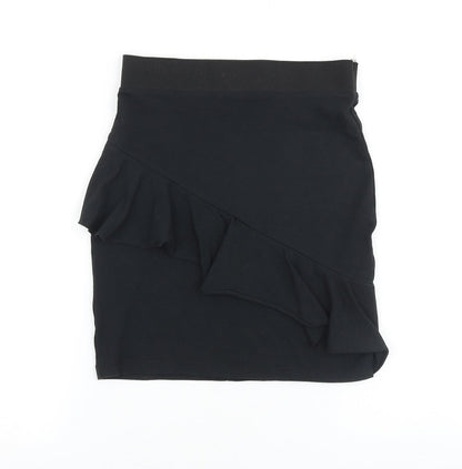 OVS Womens Black Cotton Straight & Pencil Skirt Size 24 in