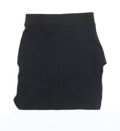 OVS Womens Black Cotton Straight & Pencil Skirt Size 24 in