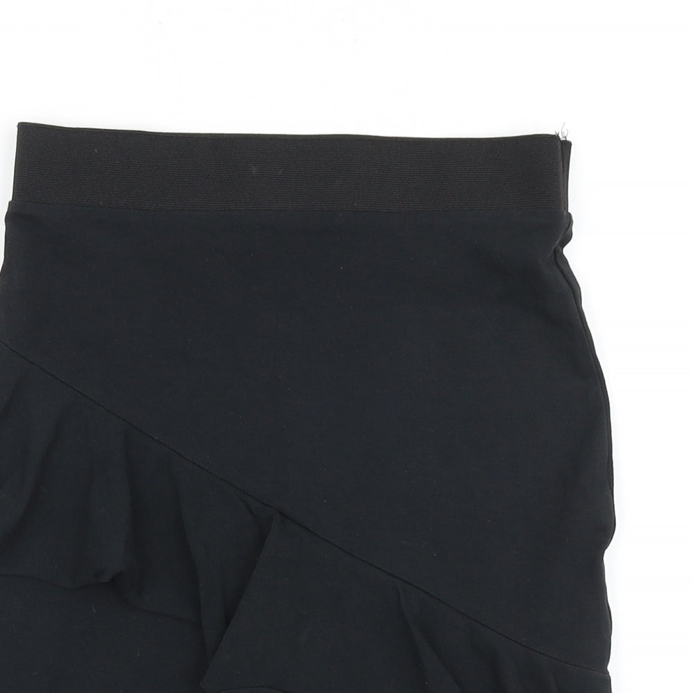 OVS Womens Black Cotton Straight & Pencil Skirt Size 24 in