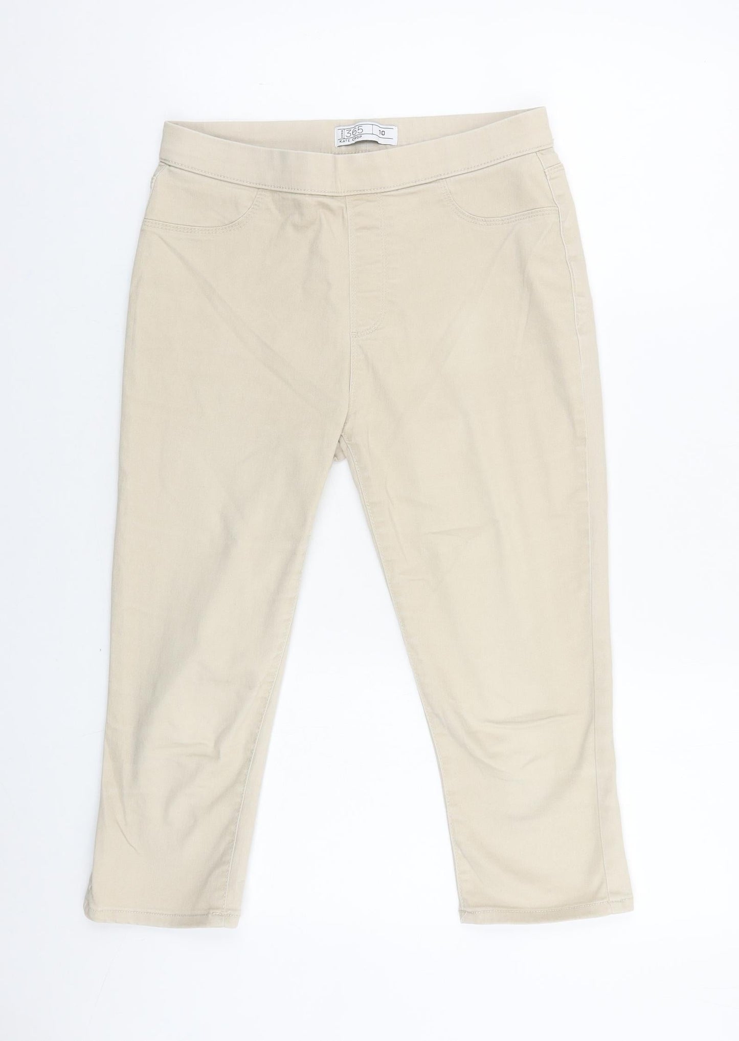 Womens UK Size 10 Preworn Regular Fit Jegging Beige Jeans