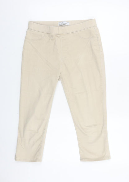 Womens UK Size 10 Preworn Regular Fit Jegging Beige Jeans