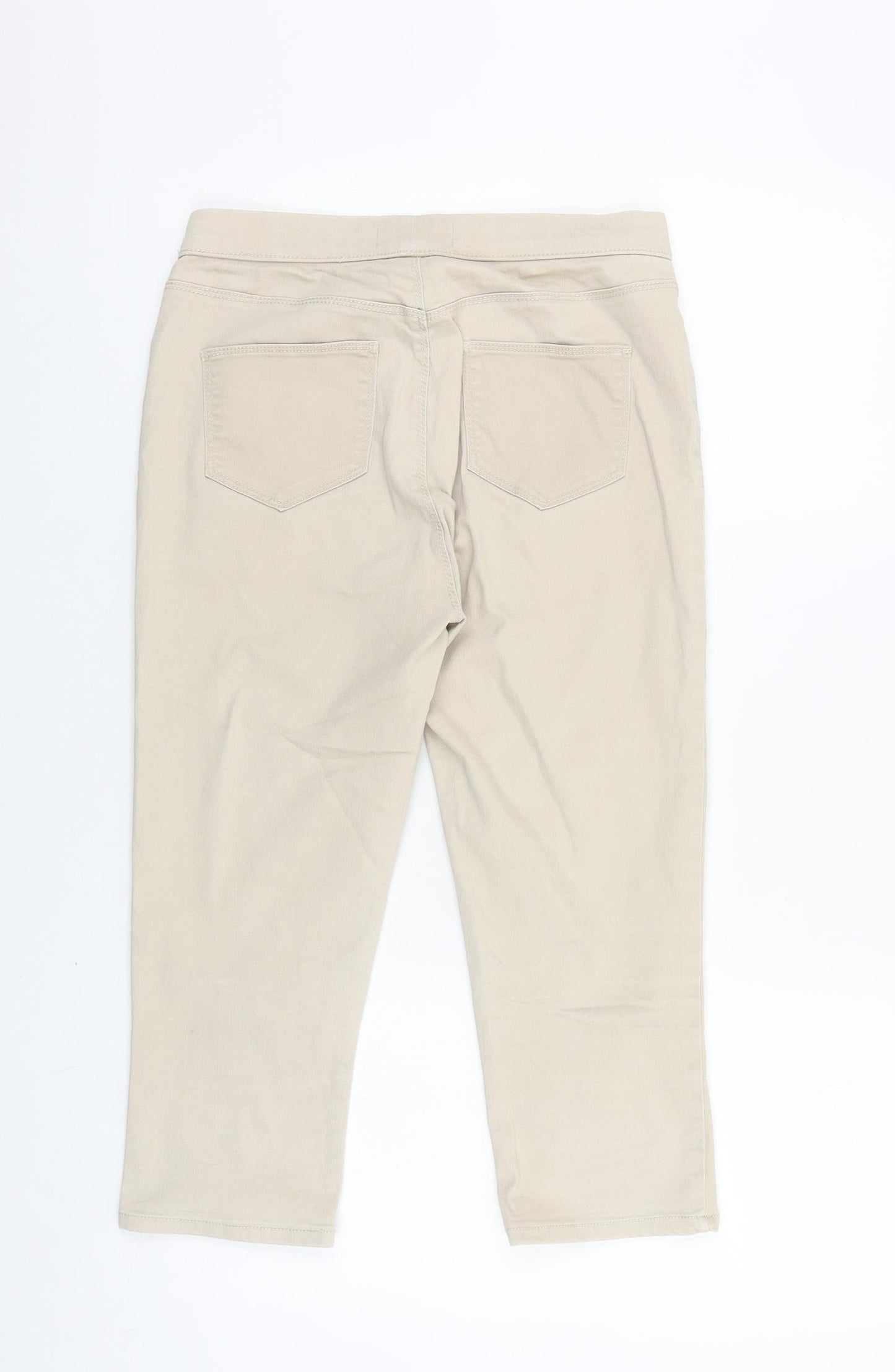 Womens UK Size 10 Preworn Regular Fit Jegging Beige Jeans