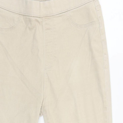 Womens UK Size 10 Preworn Regular Fit Jegging Beige Jeans