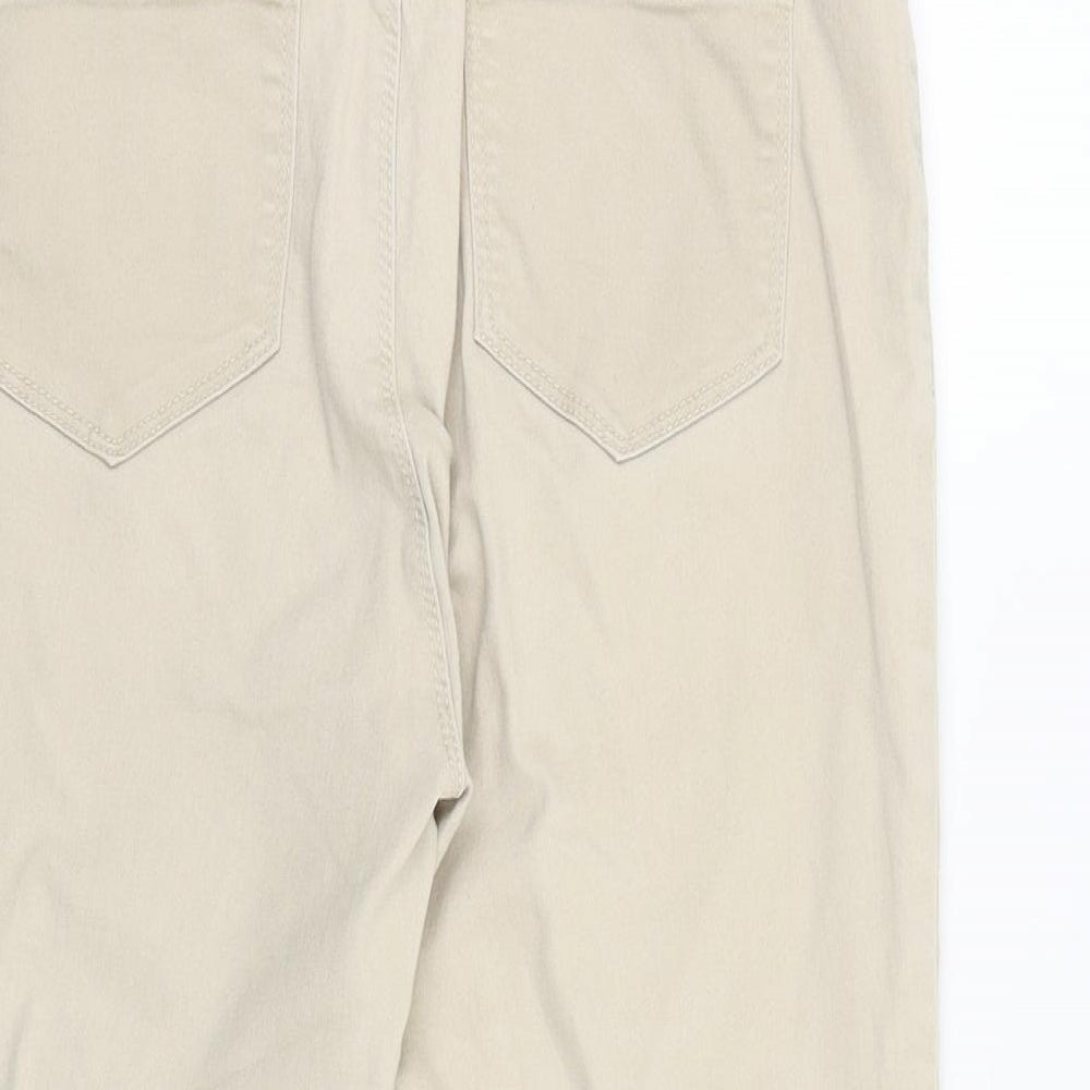 Womens UK Size 10 Preworn Regular Fit Jegging Beige Jeans