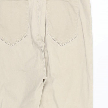 Womens UK Size 10 Preworn Regular Fit Jegging Beige Jeans