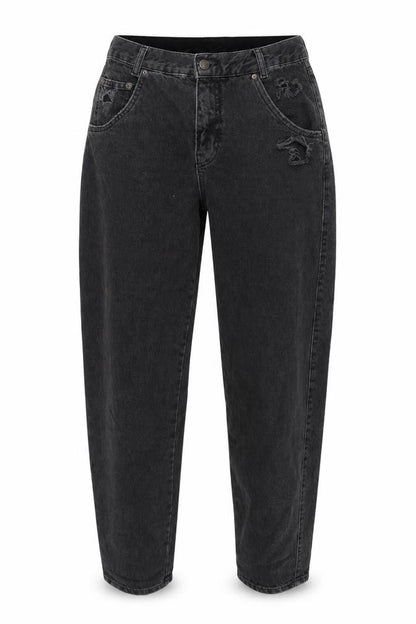 Womens UK Size 6 Pull&Bear Regular Fit Mom Black Jeans