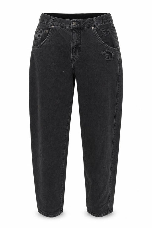 Womens UK Size 6 Pull&Bear Regular Fit Mom Black Jeans