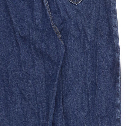 ASOS Womens Blue Cotton Straight Jeans Size 30 in L30 in Regular Zip