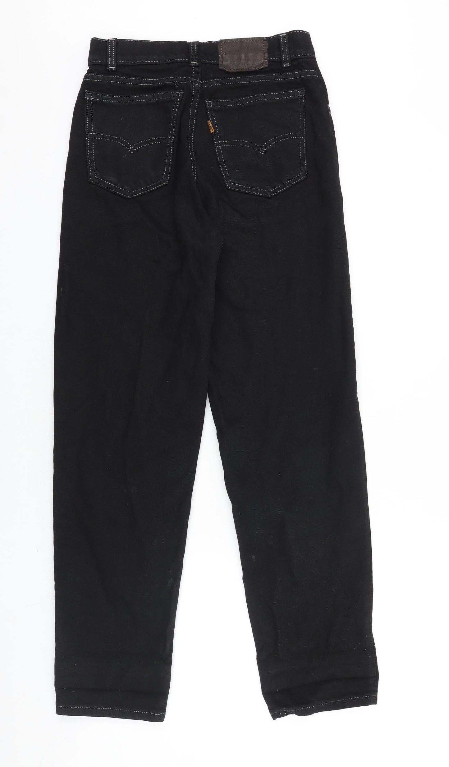 Nasty Gal Womens Black Cotton Straight Jeans Size 6 L28 in Regular Zip