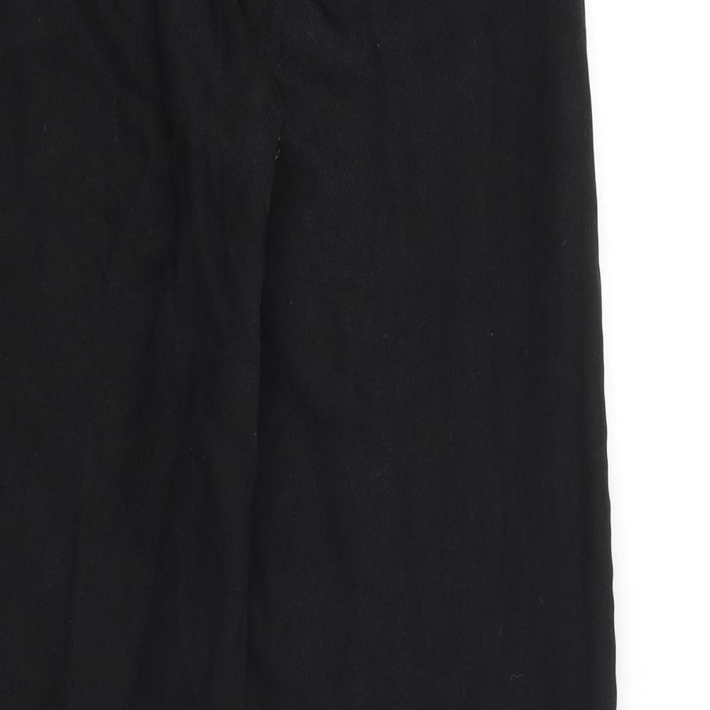 Nasty Gal Womens Black Cotton Straight Jeans Size 6 L28 in Regular Zip