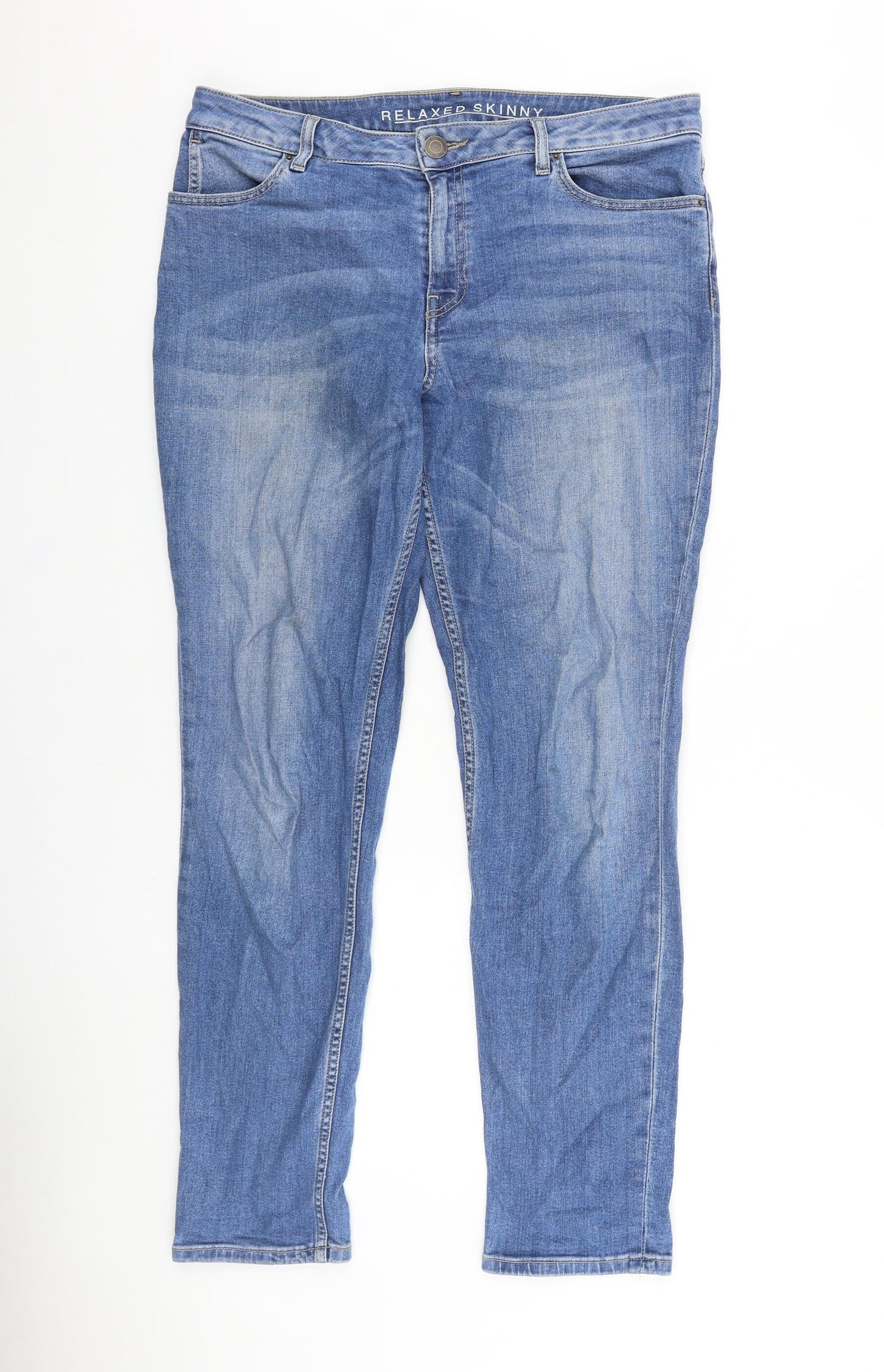 Womens UK Size 35 in Preworn Regular Fit Skinny Blue Jeans