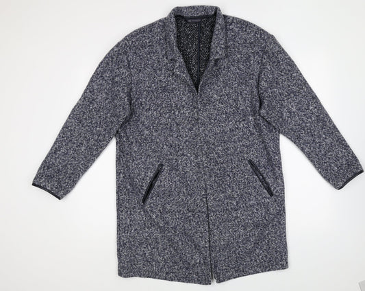 Womens UK Size 16 Marks and Spencer Blue Overcoat