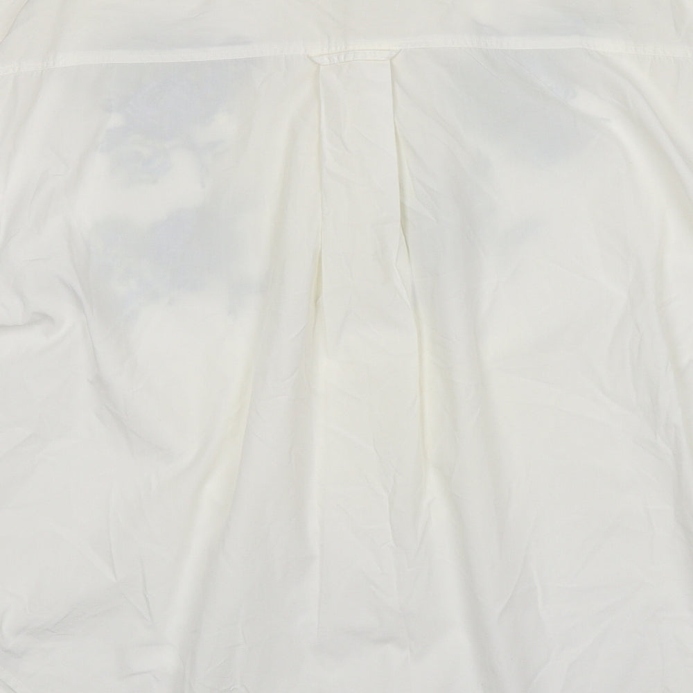 Womens UK Size 12 Preworn Ivory Basic Button-Up
