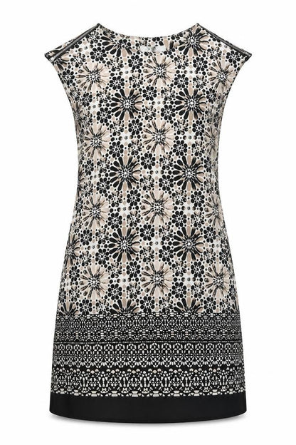 Wallis Womens Black Geometric Polyester A-Line Size S Round Neck Pullover