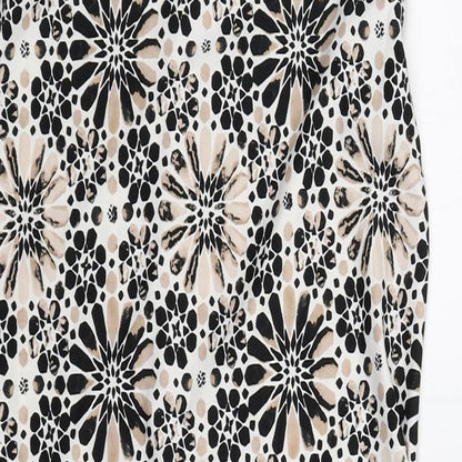 Wallis Womens Black Geometric Polyester A-Line Size S Round Neck Pullover