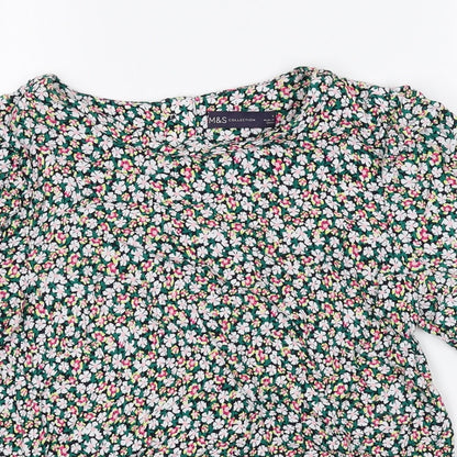 Womens UK Size 8 Marks and Spencer Multicoloured Basic Blouse