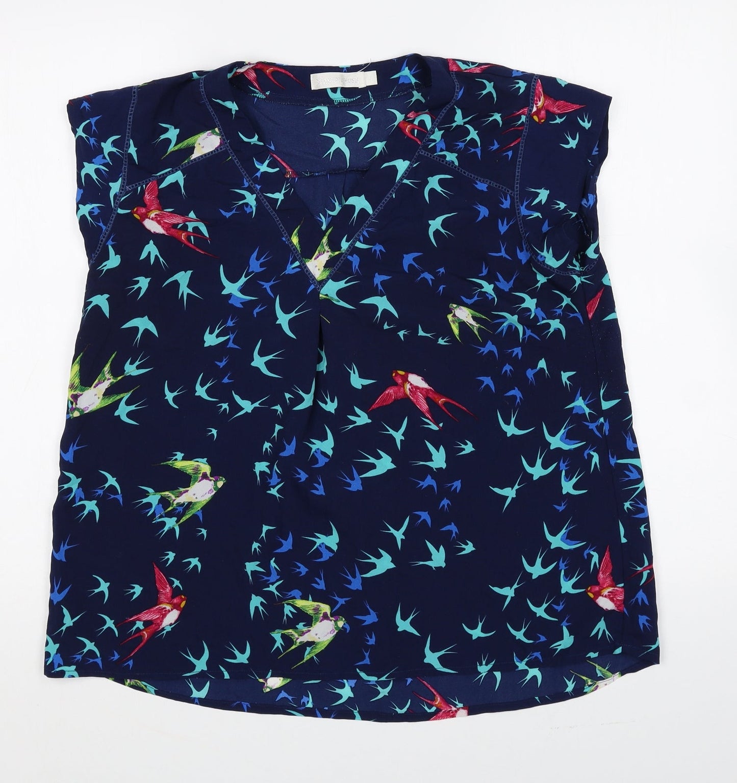 Womens UK Size L Flamant Rose Blue Basic T-Shirt