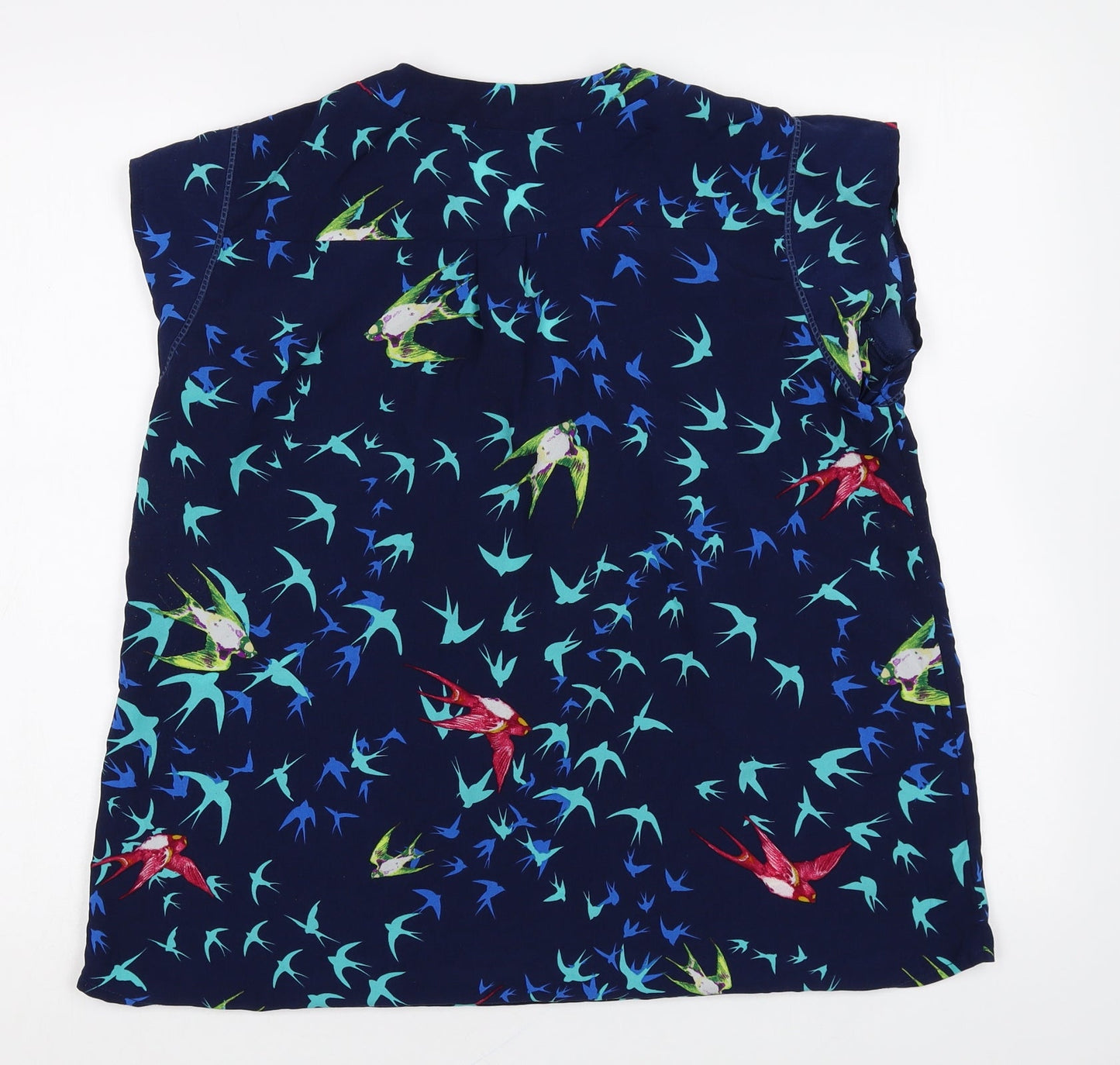 Womens UK Size L Flamant Rose Blue Basic T-Shirt