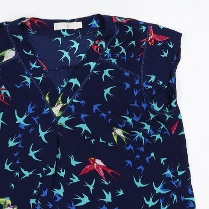 Womens UK Size L Flamant Rose Blue Basic T-Shirt