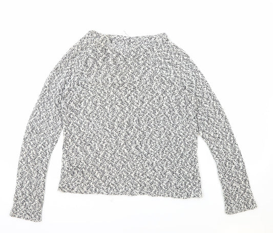 George Womens Grey Boat Neck Polyester Pullover Jumper Size 12