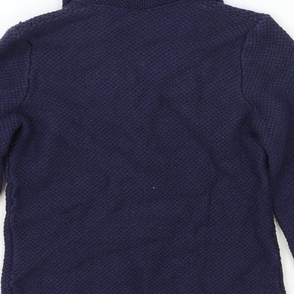 Preworn Girls Blue Jacket Blazer One Size Button