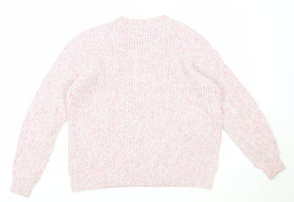 Womens UK Size M Marks and Spencer Pink Pullover Jumper