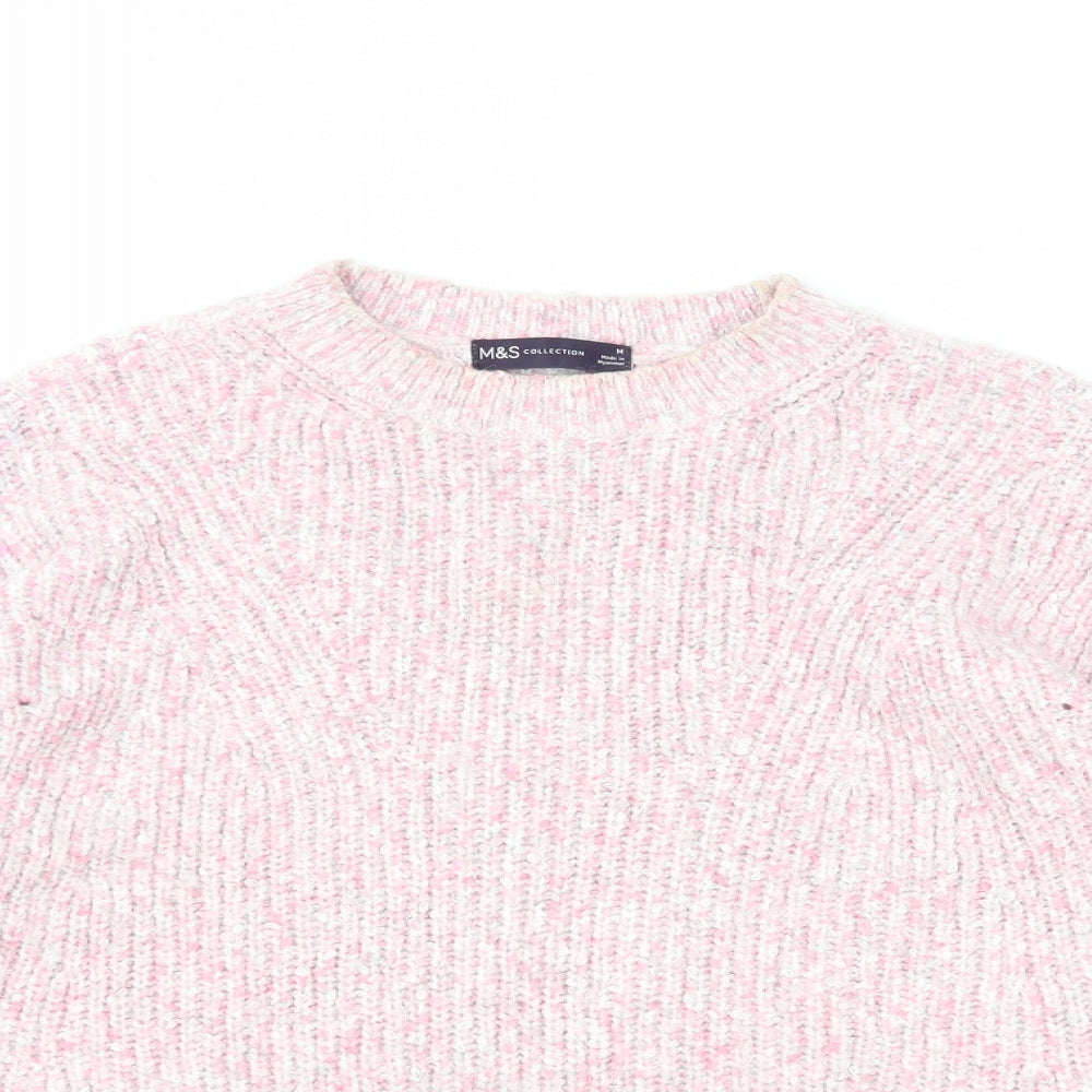 Womens UK Size M Marks and Spencer Pink Pullover Jumper